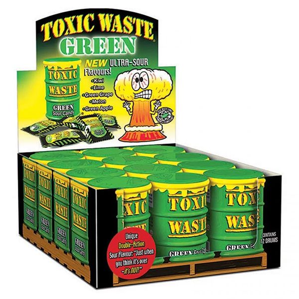Toxic waste green sour candy grootverpakking