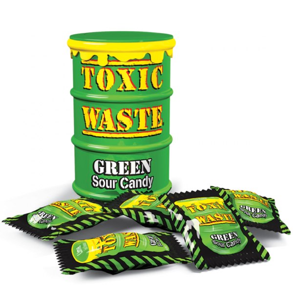Toxic waste green sour candy inhoud